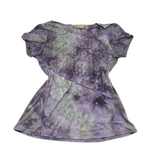 Notations Y2K Tye Dye Whimsical Fairy Blouse